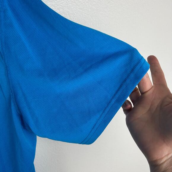 Nike Men's Dri-Fit Short Sleeve Shirt Size Large Blue Training Running - Picture 5 of 6